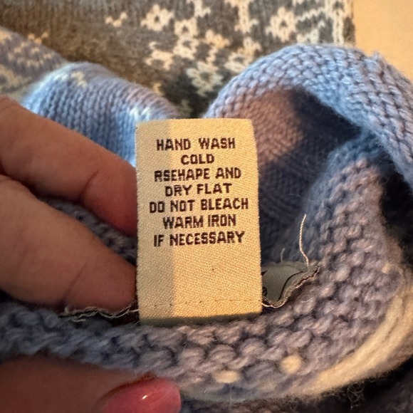 Vtg Sonoma Fair Isle Wool Roll Neck Sweater Jumper Large Fisherman Nordic Scandi - Picture 6 of 7